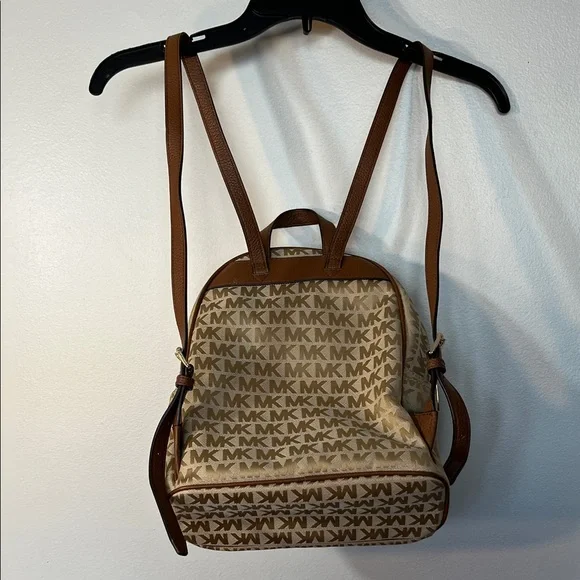 Michael Kors Brown Logo Backpack - Picture 3 of 5